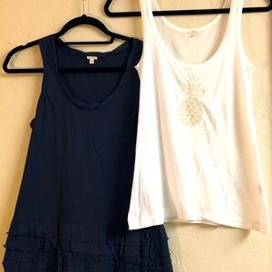 J Crew 100% Cotton Tank Tops Bundle Size XS